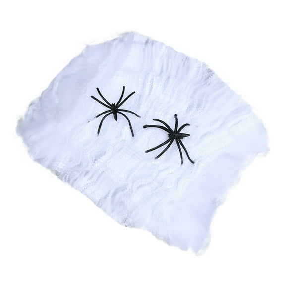 PEIBang Halloween Spider Web Fake Stretch Cobweb,Halloween Spider Web Decoration with Fake Spiders for Party Decoration Props