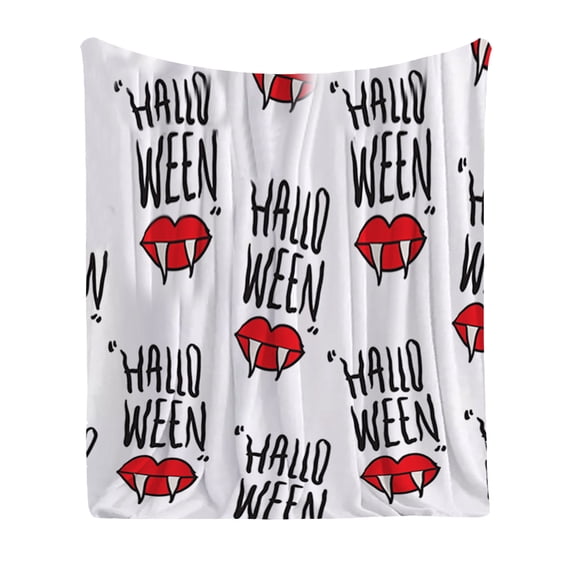 PEIBang Halloween Throw Blanket,Scary Spooky Blanket Gifts,40x30 Inch Flannel Plush Blankets for Bed,Couch,Sofa Chair,Living Room