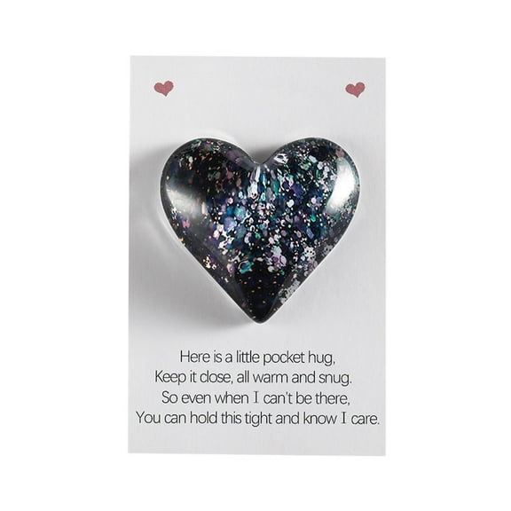 PEIBang Heart Pocket Hug Token Gifts,Pocket Hug Heart Stone with Cards for Birthday Wedding Party Valentine's Gifts