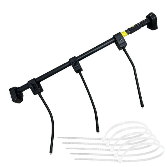 PEIBang Heavy Duty Christmas Garland Hanger Stand,Extends from 70.87 to 80.71 inches,Multiple Hooks for Wreaths and Lights