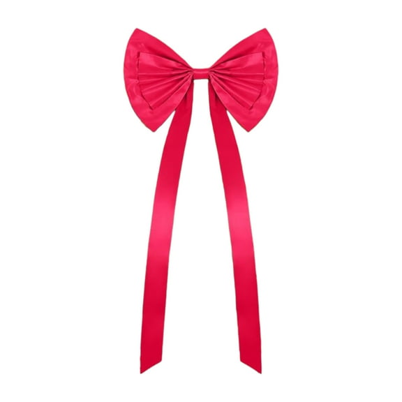 PEIBang Large Christmas Front Door Bow Decorations,24x71 Inch Giant Christmas Tree Topper Bow with Long Streamers Wreath Wall Decor for Home Holiday Porch