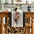 thumbnail image 1 of PEIBang Linen Halloween Tablecloth 13x72 Inches Gothic Skull Day of the Dead Roses Decor Washable Kitchen Dining Party Supplies for Home, 1 of 4