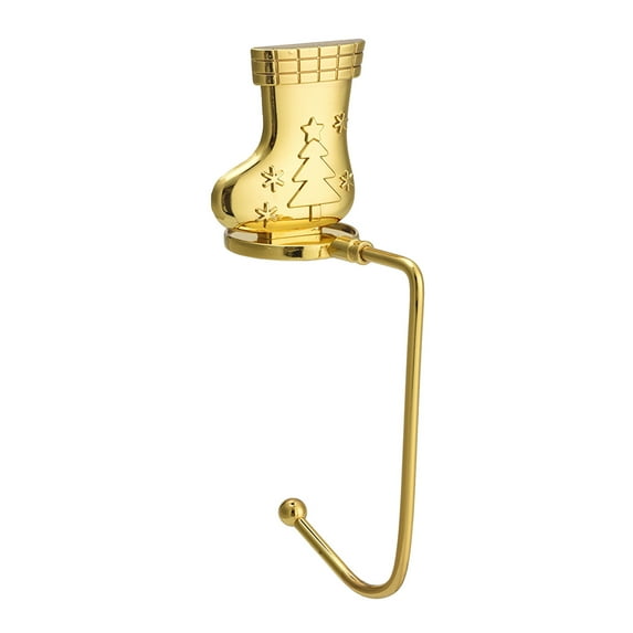 PEIBang Metal Christmas Stocking Hooks Fireplace Mantel Hanger Heavy Duty Alloy Holder No Screws