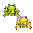 thumbnail image 1 of PEIBang Metal Frogs Wall Sculpture Set of 2,Frogs Wall Art Hanging Plaques for Outdoor Garden Patio Fence Decoration, 1 of 5
