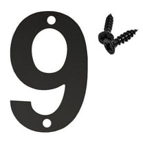 PEIBang Metal House Numbers for Outside and Mailbox,Weather-proof Black Address Signs,Metal Number Sign for Home Door