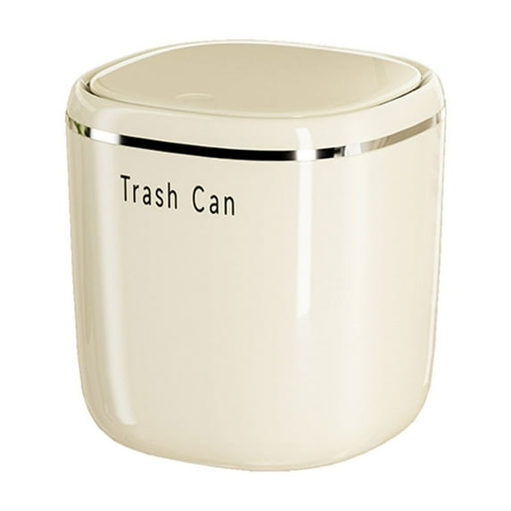PEIBang Mini Trash Can with Lid,Push-Open Countertop Wastebasket for Counter,Small Desktop Waste Bin for Bathroom,Office,Kitchen,Bedroom