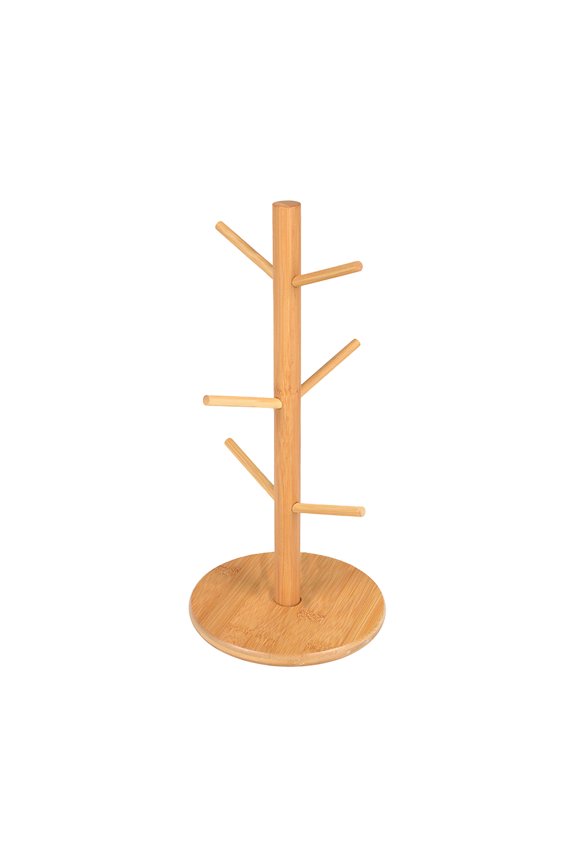 Mug Holder Tree,6 Hooks Coffee Cup Holder for Counter,Wood Coffee Mug Rack Standing for Kitchen Home Organizer