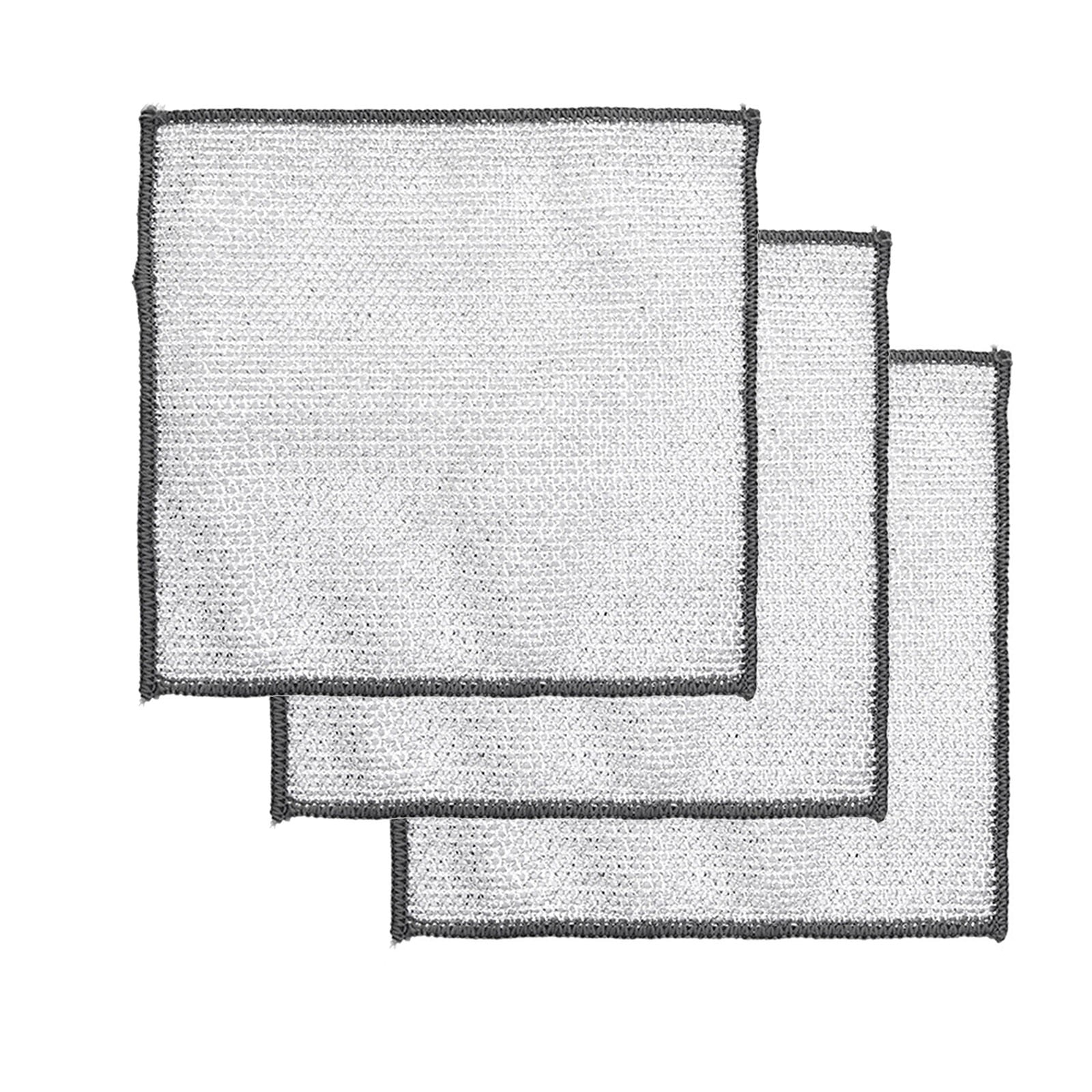Non Scratch Rag PEIBang Non Scratch Wire Dishcloth,Wire Dishwashing Rag for Wet and Dry ...