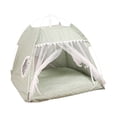 thumbnail image 1 of PEIBang Pet Tent,Cat House for Outdoor Indoor Cats,Lace Mesh Breathable Windows Removable Portable Cave Nest Bed for Cat and Puppy, 1 of 6