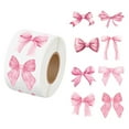 thumbnail image 1 of PEIBang Pink Bows Sticker Roll,Waterproof Bowknot Stickers Aesthetic Decal for Notebooks Crafts Laptop Bottle Envelope Card, 1 of 6
