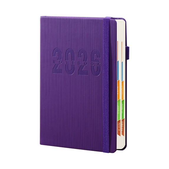 PEIBang Planner 2026,Academic Weekly Calendar with Monthly Tabs,Thick Papers,Leather Soft Cover