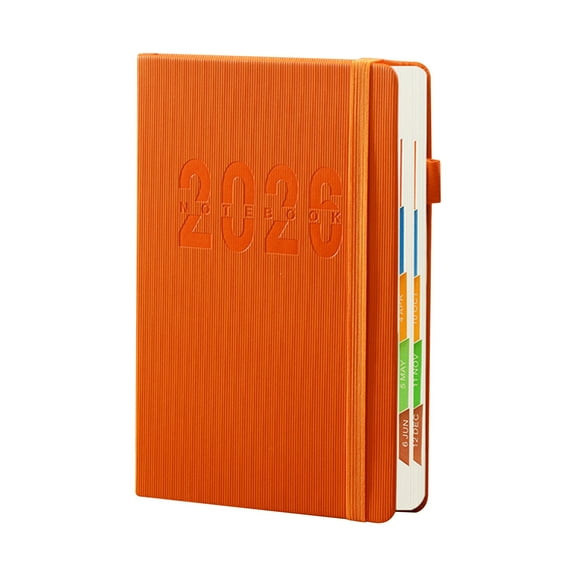 PEIBang Planner 2026,Academic Weekly Calendar with Monthly Tabs,Thick Papers,Leather Soft Cover