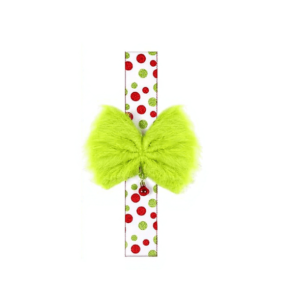 PEIBang Plush Christmas Cabinet Bows,Xmas Velvet Cabinet Ribbon Bows for Kitchen Dining Door Home Holiday Decorations