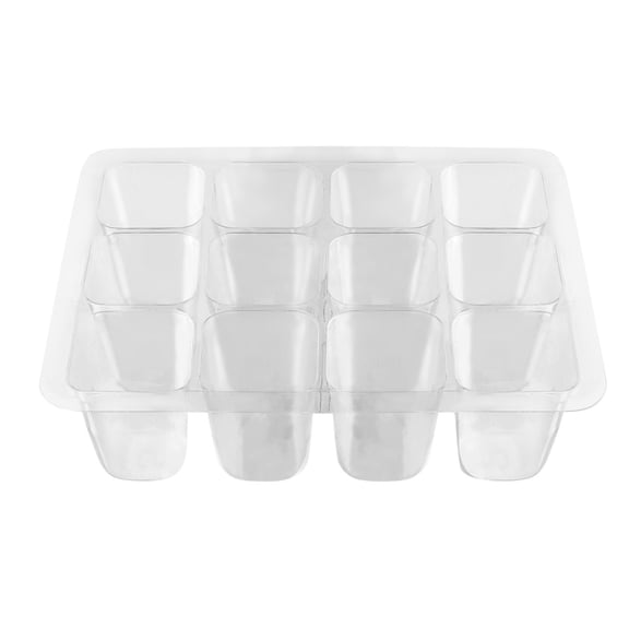 PEIBang Reusable 12-Cell Seed Starter Tray with Drainage Holes,Clear Tray for Root Growth Monitoring