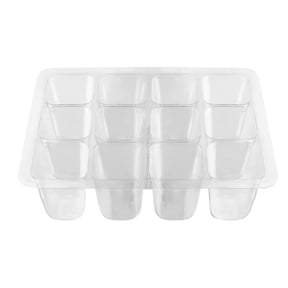 PEIBang Reusable 12-Cell Seed Starter Tray with Drainage Holes,Clear Tray for Root Growth Monitoring