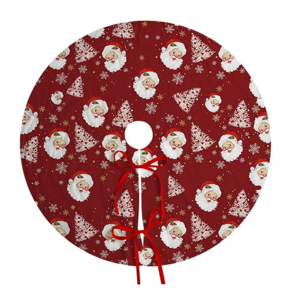 PEIBang Santa Claus Christmas Tree Skirt 35 Inch,Winter Xmas Tree Mat Christmas Tree Decorations for Indoor Outdoor Holiday Party Home
