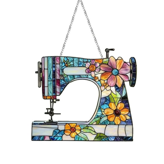 PEIBang Sewing Machine Ornament,Acrylic Suncatcher Pendant,Decorative Hanging Ornament for Home Wall Room Decorations