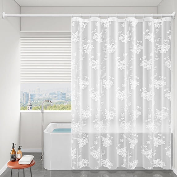PEIBang Shower Curtain Liner,Waterproof Shower Curtains with Grommets,71x71 Inch Bathroom Thickened Shower Liner for Shower Stall Bathtubs
