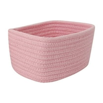 PEIBang Small Woven Storage Basket,Cotton Rope Organizer,Cube Storage Bins Baskets for Desk Decor,Housewarming Gifts