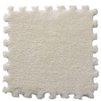 PEIBang Square Puzzle Floor Mat,Plush Interlocking Carpet Tiles,Anti-Slip Floor Tiles for Bedroom Living Room Playroom