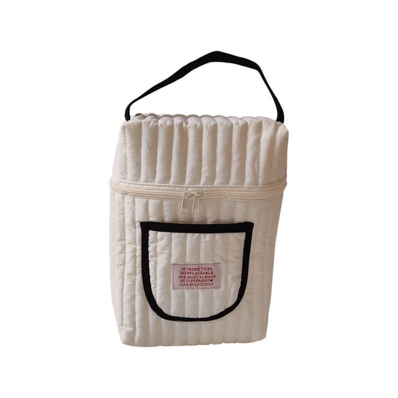 PEIBang Storage Bag Organizing Pouch,Cute Quilted Cotton Diaper Bag Organizer,Diaper Pouch with Zipper