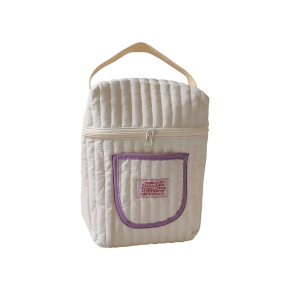 PEIBang Storage Bag Organizing Pouch,Cute Quilted Cotton Diaper Bag Organizer,Diaper Pouch with Zipper