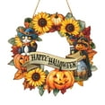 thumbnail image 1 of PEIBang Thanksgiving Pumpkin Welcome Sign,Fall Wood Hanging Decoration,Autumn Wooden Signs for Porch Home Wall Indoor Outdoor Decor, 1 of 5
