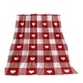 thumbnail image 1 of PEIBang Valentine Love Heart Throw Blanket,Red and White Cozy Flannel Blanket for Home Bed Sofa Couch Chair,39x51 Inch, 1 of 7