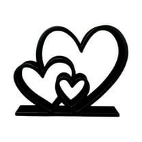 PEIBang Valentine's Day Heart Sculpture Tabletop Decor,Modern Heart Statue for Wedding Anniversary Couples Gift,Home Table Centerpiece