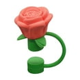 thumbnail image 1 of PEIBang Valentine's Day Straw Toppers for Cup,Cute Straw Cover Cap Straws Accessories,Silicone Rose Flower for Women Gift, 1 of 5