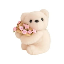 PEIBang Valentine's Day Stuffed Animal Plush Toys with Flower,Soft Stuffed Animals Plush Toys for Party Favors,Valentine's Day Gifts