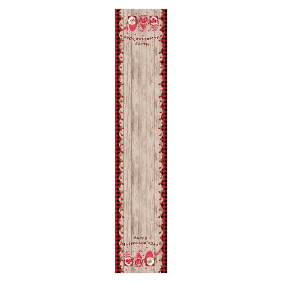 PEIBang Valentines Day Table Runner,13x71 Inch Happy Valentines Day Dinner Runner for Anniversary Wedding Kitchen Dining Table Decoration
