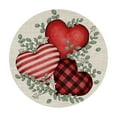 thumbnail image 1 of PEIBang Valentines's Day Love Hearts Placemat,14 Inch Round Valentine Place Mats Anniversary Wedding Table Mats for Dining Decoration, 1 of 6