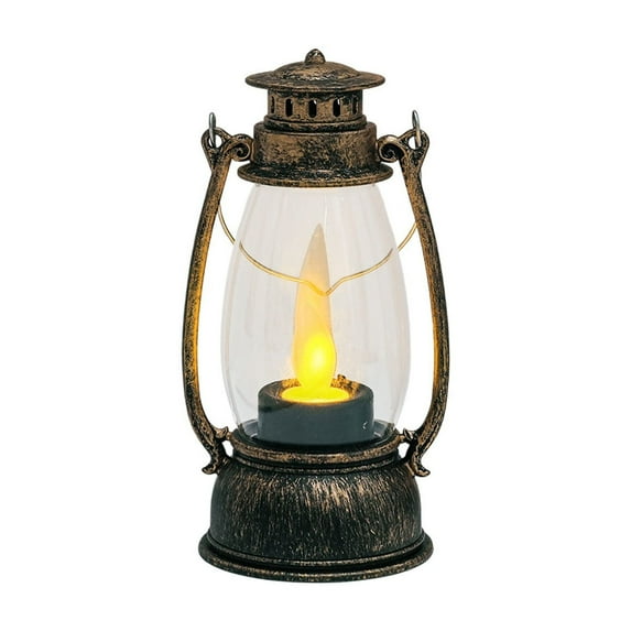 PEIBang Western Lanterns with LED Candle,Vintage Hanging Lantern Ornaments for Camping Party Wedding Decorations,Centerpieces for Tables