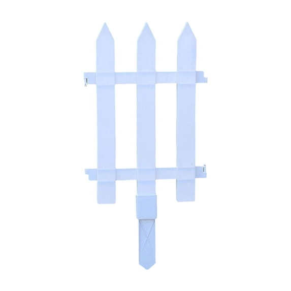 PEIBang White Garden Fence with Insert,13.3x19.6 Inch Picket Fence Border,Decorative Lawn Edging Landscape Guard for Yard Path Flowerbeds