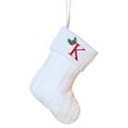 thumbnail image 1 of PEIBang White Knit Monogram Christmas Stockings,Personalized Initial Christmas Stocking for Family Holiday Party Decor, 1 of 2