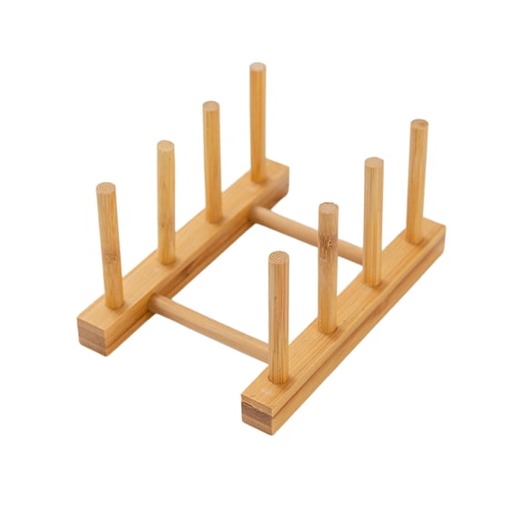 PEIBang Wooden Dish Racks,Plate Stand Holder Kitchen Cabinet Organizer for Dish,Pots,Lids,Bowls,Cups and Cutting Boards