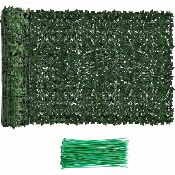 PEISAINOX Artificial Ivy Privacy Fence Screen, with Mesh Backing, 98x39in