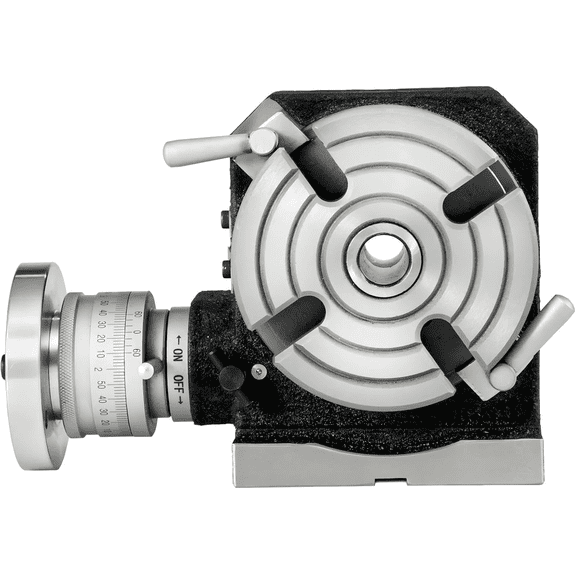 PEIXU 4 Inch Precision Milling Rotary Table, Horizontal Vertical Rotary Table with 4-Slots and Graduated Scale, Worm Gear Adjustment, Precision Indexing, for Milling Machines & Drill Presses