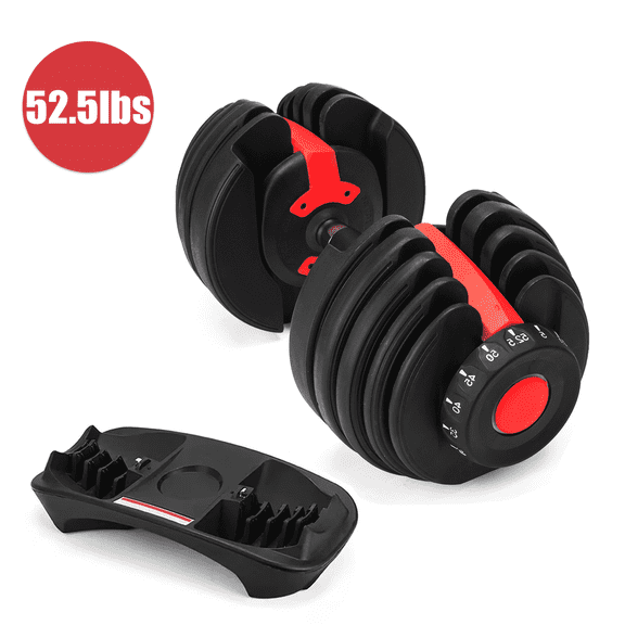 PEIXU Adjustable Dumbbells, 52.5lb Smart Dumbbell Set with Quick-Select Weights for Home Gym Exercise Equipment
