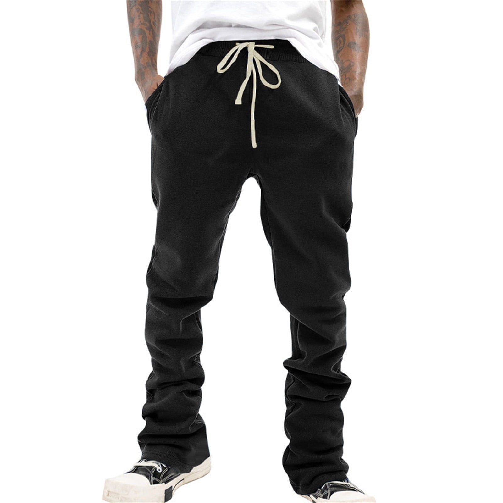 PEJINTRY Lightning of today Sweatpants Men Gym Catheter Pants Sweatpants Xlt Fruit The Sweatpants Sweatpants for Men Navy Elastic Loose Cargo Sweatpants Walmart