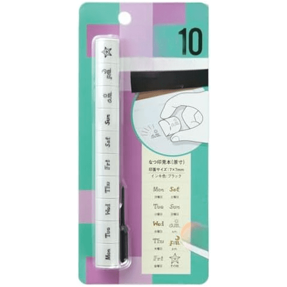 PEL-TC6/H Stick-Type Stamp Nototo10 Black Stamp Week & Time Zone$$Office