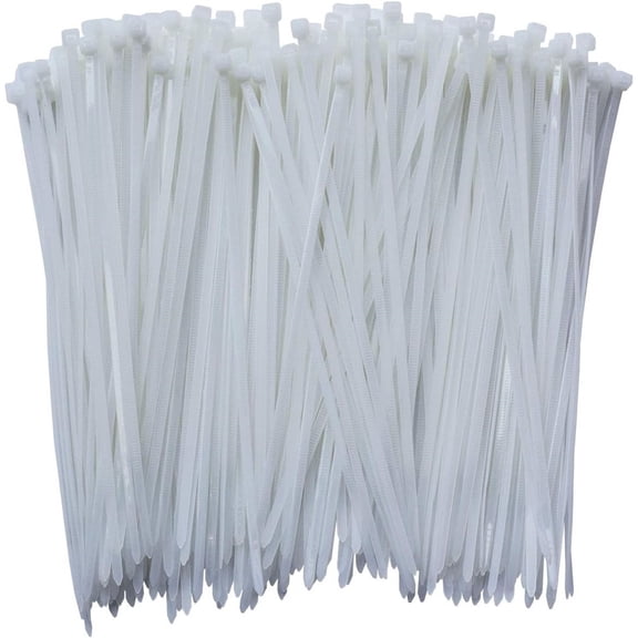 PELAR Heavy Duty Nylon Cable Ties, 50Lbs Strength Fastener For Outdoor Fence Garden Fixing, 200Pcs 12Lx0.19W In White Nylon