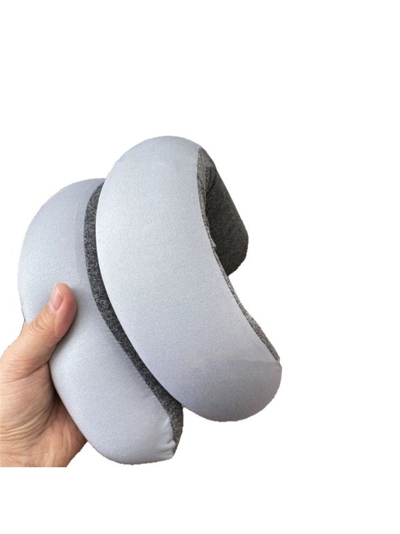 PELAR Travel Pillow, Pure Memory Foam Travel Neck Pillow Airplane Neck Support Ergonomic Design for Sleeping Grey,35.4 In