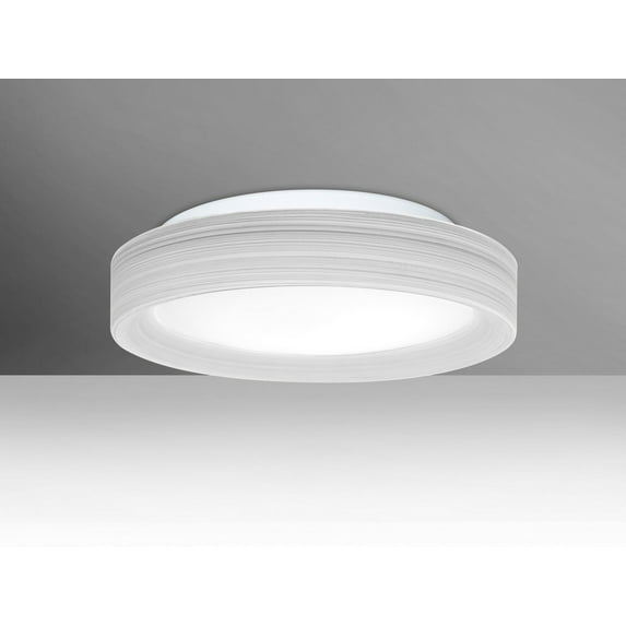 PELLA13KRC-LED-Besa Lighting-Pella 13-16W 1 LED Flush Mount-12.5 Inches Wide by 3 Inches High-Opal/Chalk Glass Color