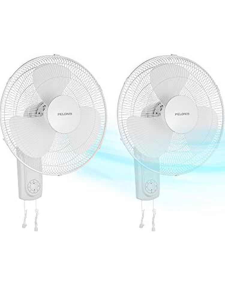 PELONIS 16’’ Wall Mount Fan with 3 Speed Settings Oscillating Household ...