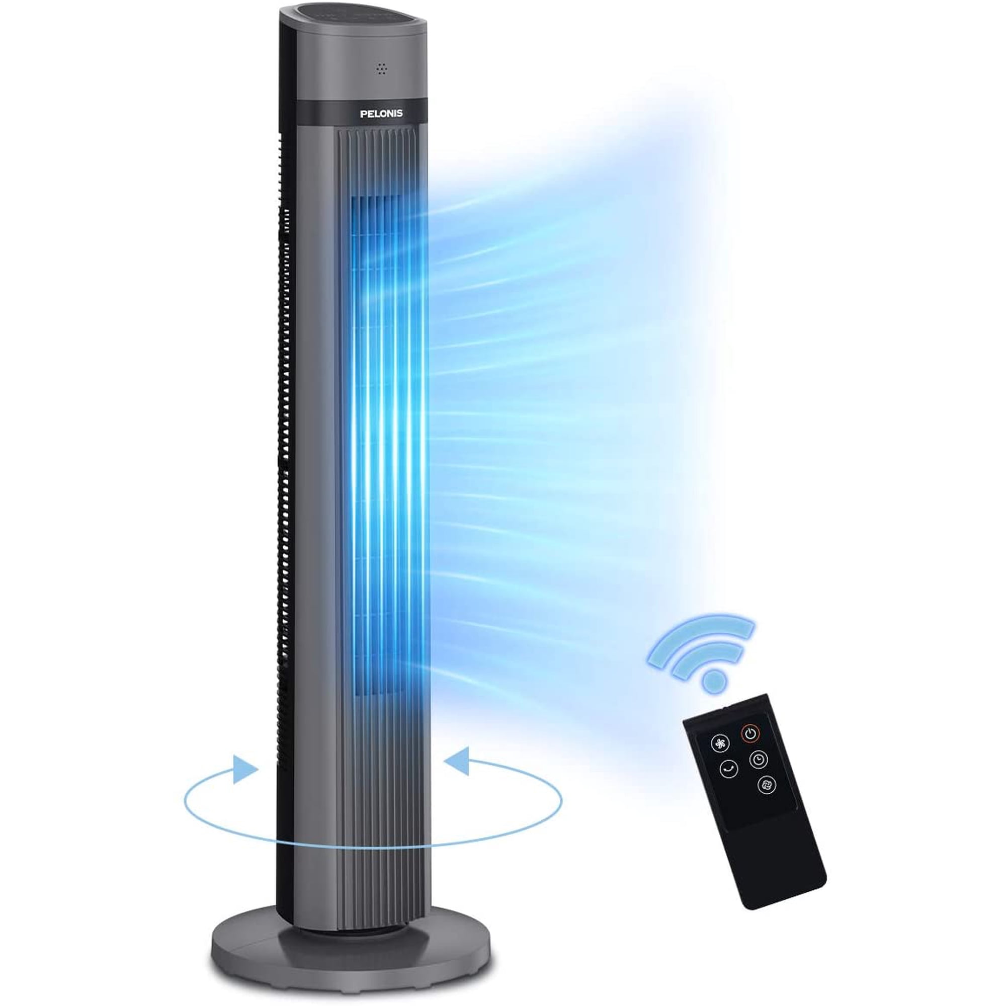 PELONIS PFT40A4AGB Electric Oscillating Stand Up Tower Fan, 40-inch, Black  2020 New Model, 3 Speed, up to 15h Timer,LED Display, Remote Control  included - Walmart.com