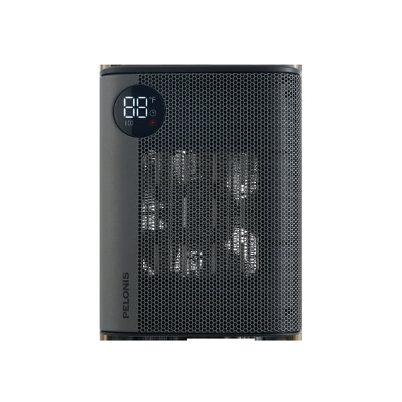 Pelonis PSHC09D2SB Desktop Digital Ceramic Heater with Digital Thermostat and Remote Control, Black