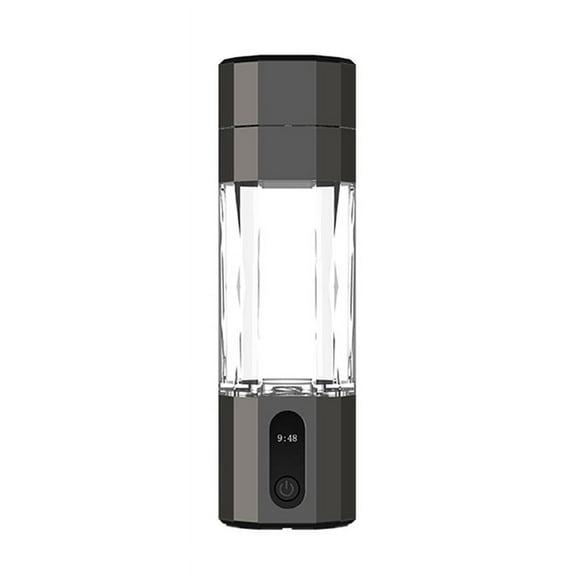 PEM Electrolysis Hydrogen Generator 8000PPB Display Portable Rechargeable Hydrogen Water Bottle Black