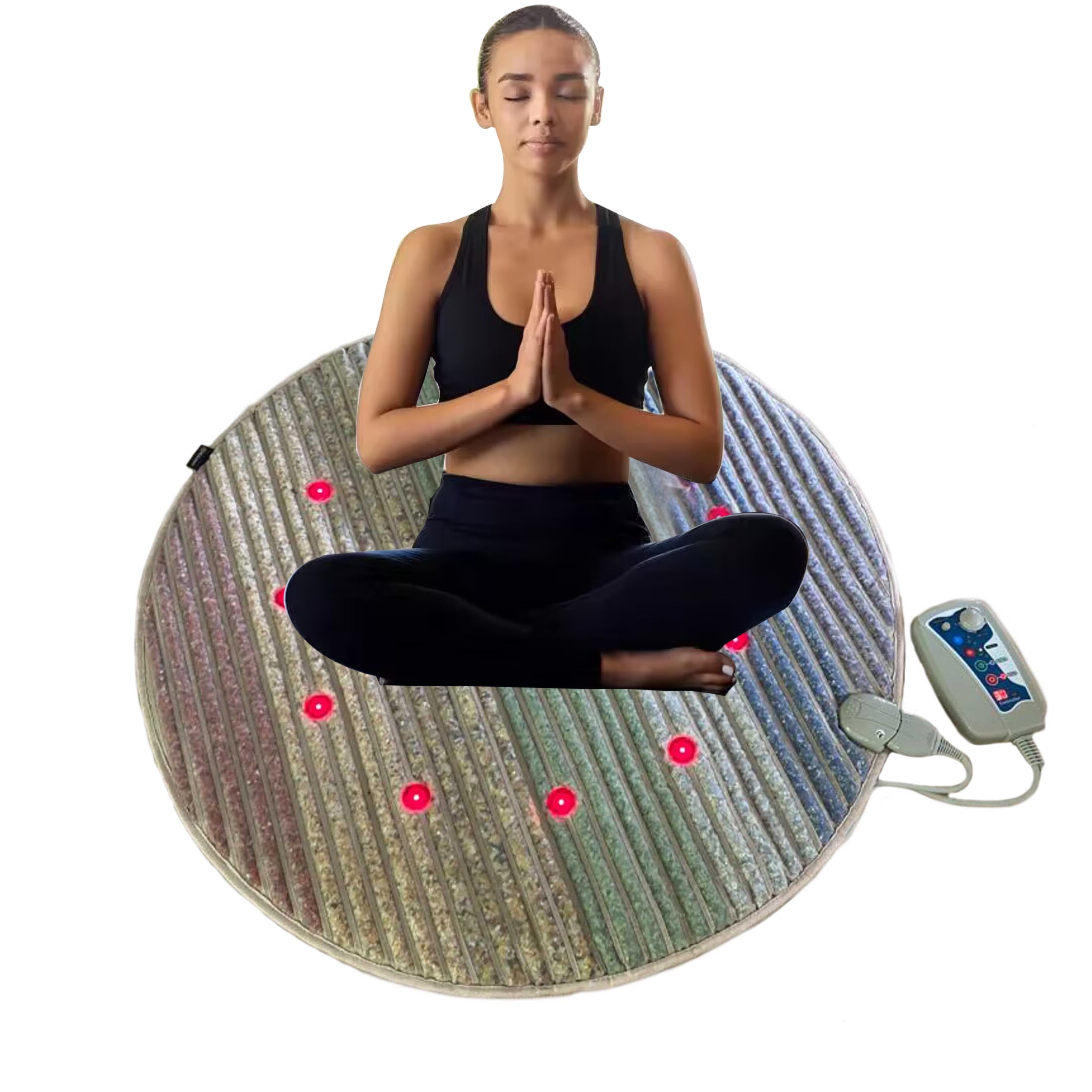 PEMF Photon Powered Crystal Mat Chakra Infrared Heat Therapy for Yoga
